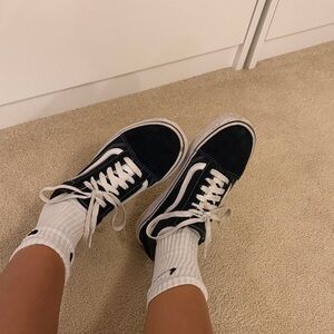 Vans Women's Black and White Sneakers
